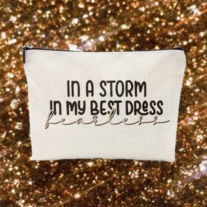 Cosmetic/ Travel Bag with Zipper & Print of Taylor Swift’s Lyrics Fearless NEW